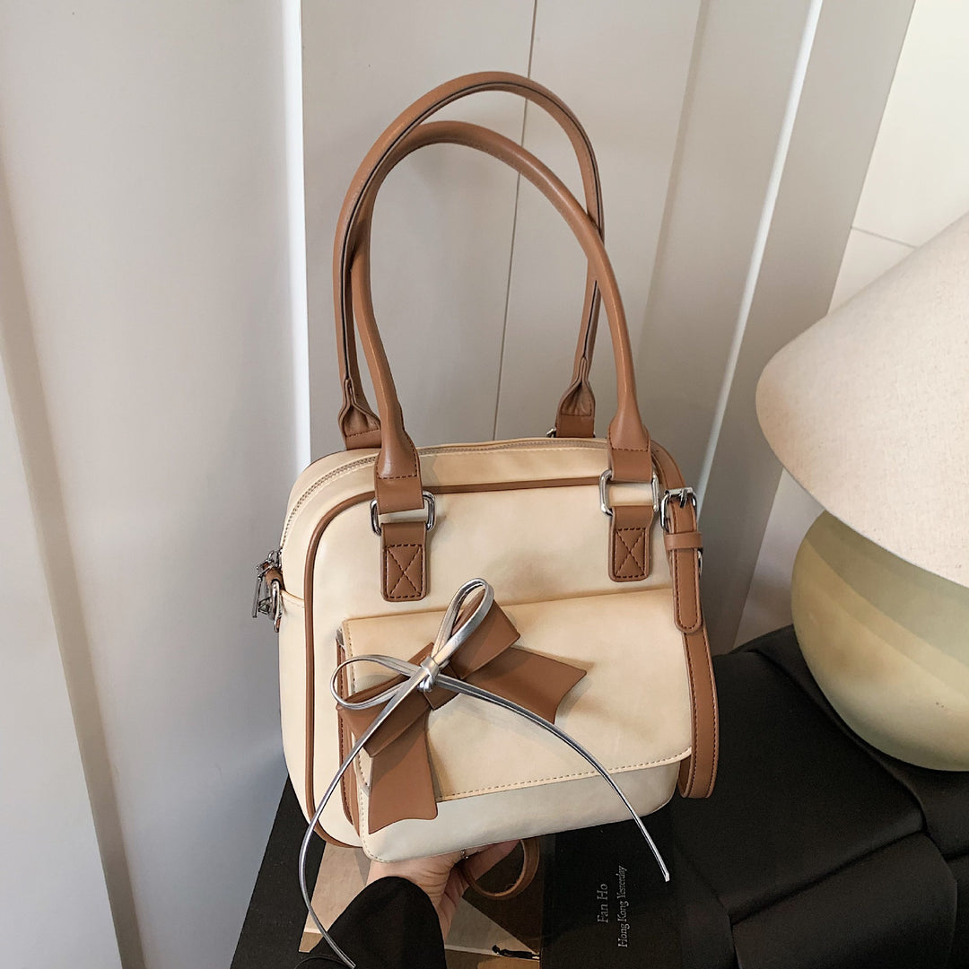 Beige Bow Knot Handbag