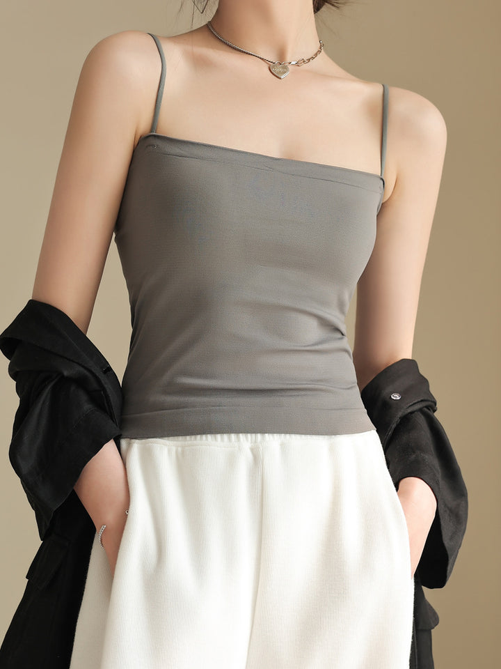 Grey Spaghetti Strap Cami Top