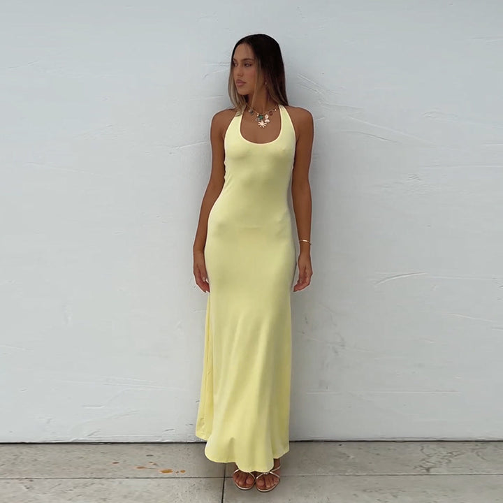 Yellow Fit And Flare Basic Dress