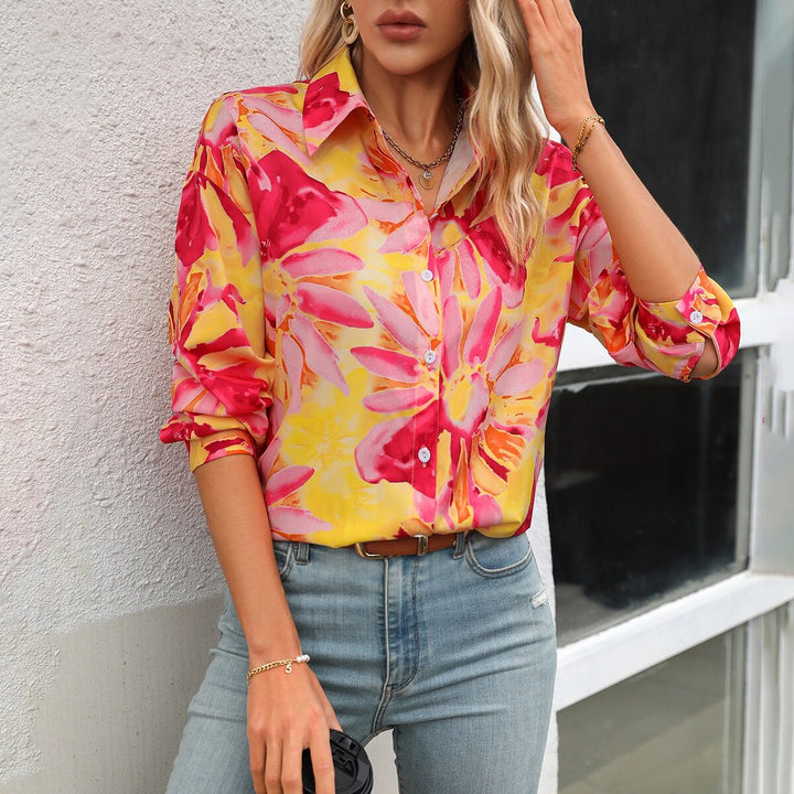 Pink Floral Print Shirt