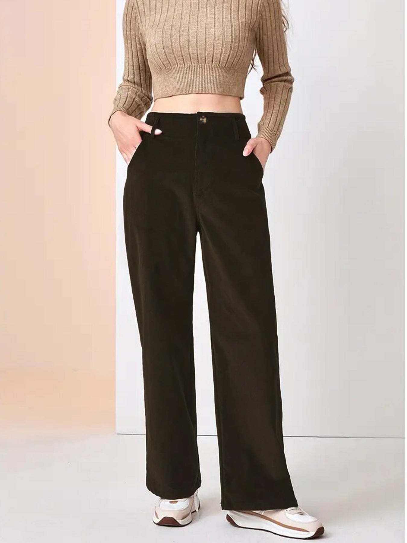 Black Straight Leg Trouser