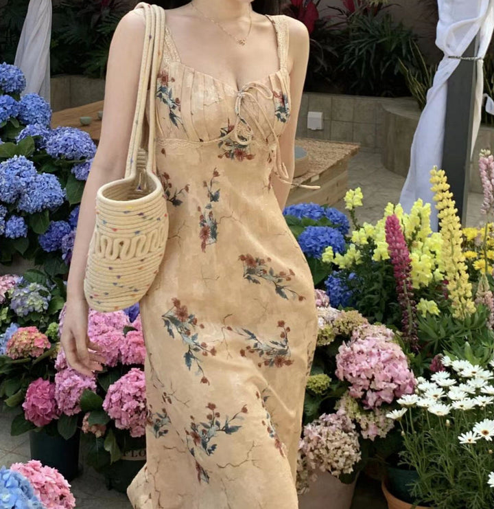 Yellow Strappy Aline Dress