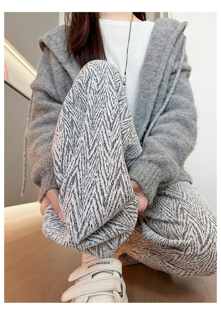 Grey High Waist Wide Leg Pant