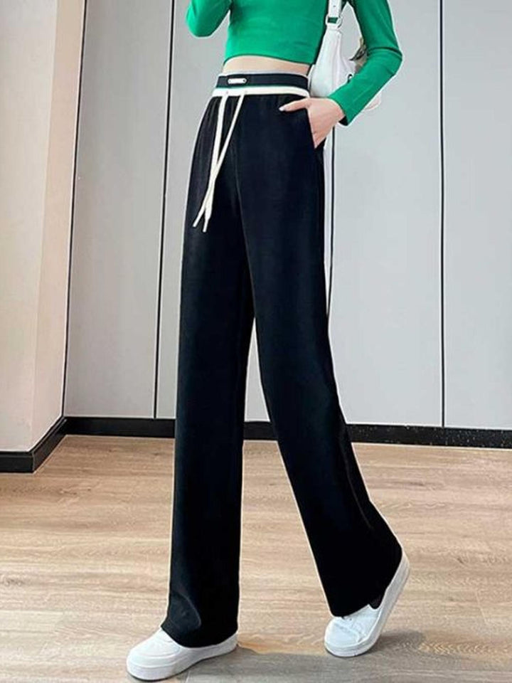 Black Cozy Drawstring Joggers