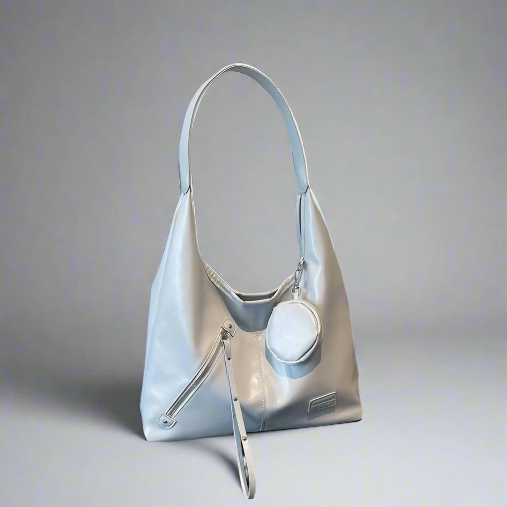 Blue Hobo Tote Bag