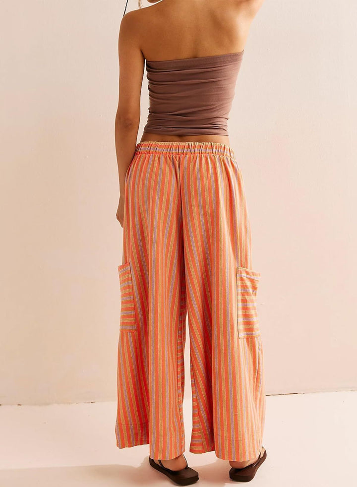 Orange Pull-On Sweatpants