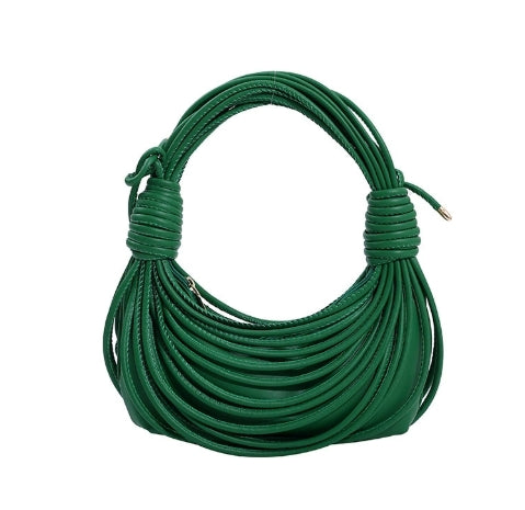 Green Coiled Metallic Sculptural Clutch