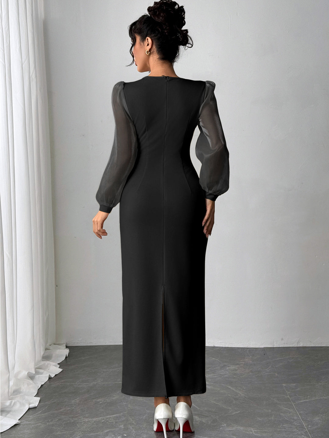 Black Embellished Maxi Dress