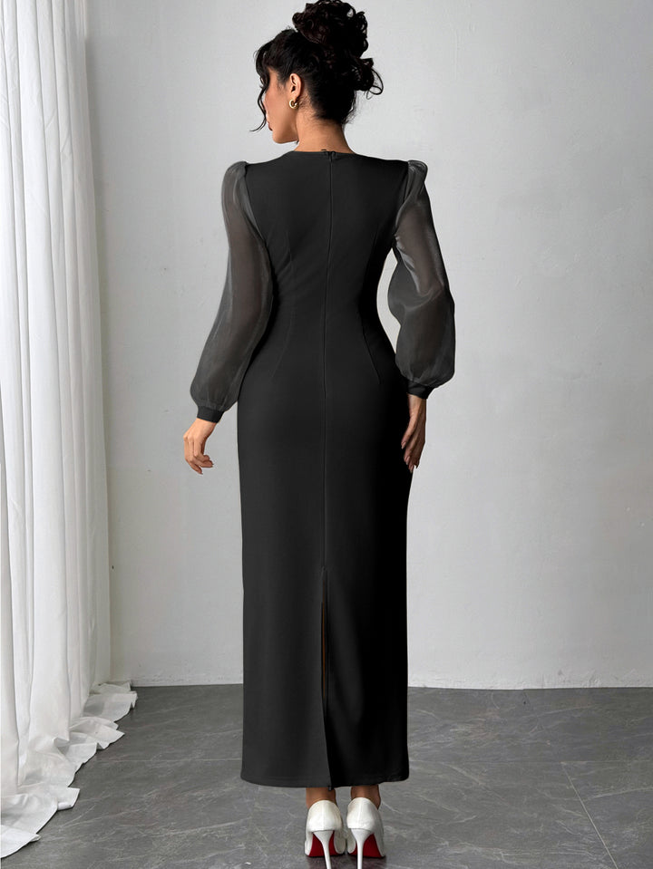 Black Embellished Maxi Dress