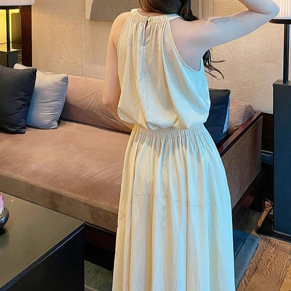 Yellow Blouson Top With Tiered Maxi Skirt