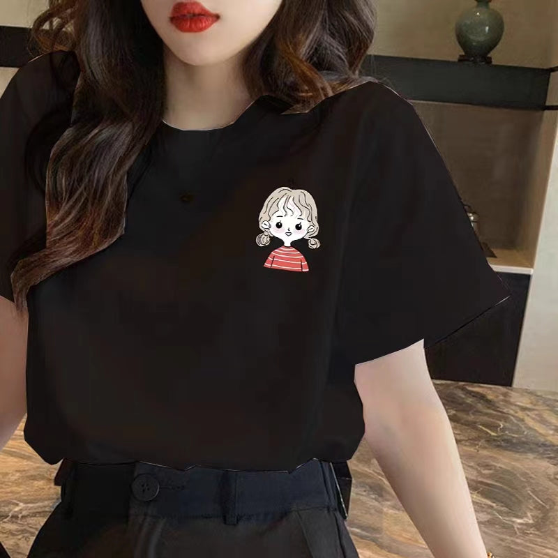 Black Graphic Print Tshirt