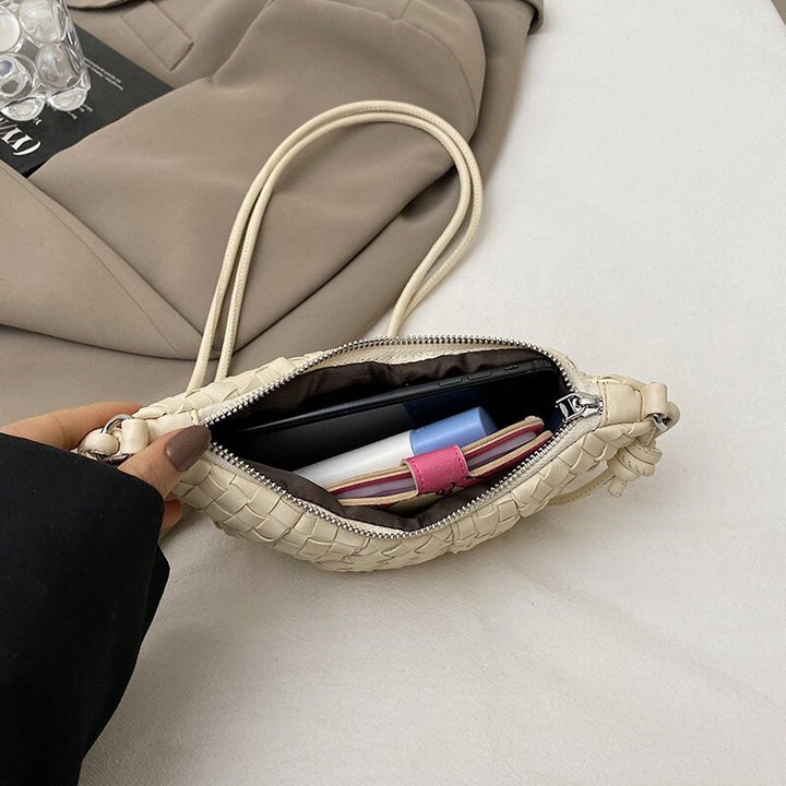 Cream Mini Croissant Sling Bag