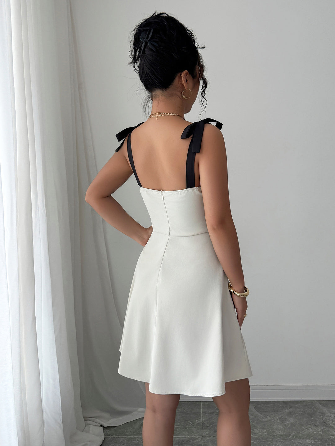 white christmas dresses Bohemian Chic Lace Off-The-Shoulder Skater Dress main image 0