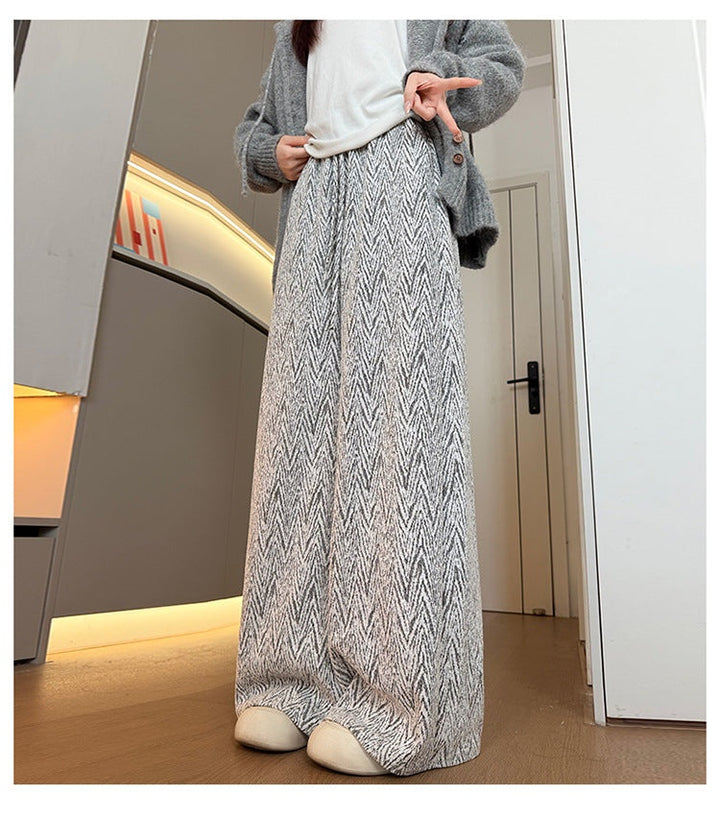 Grey High Waist Wide Leg Pant