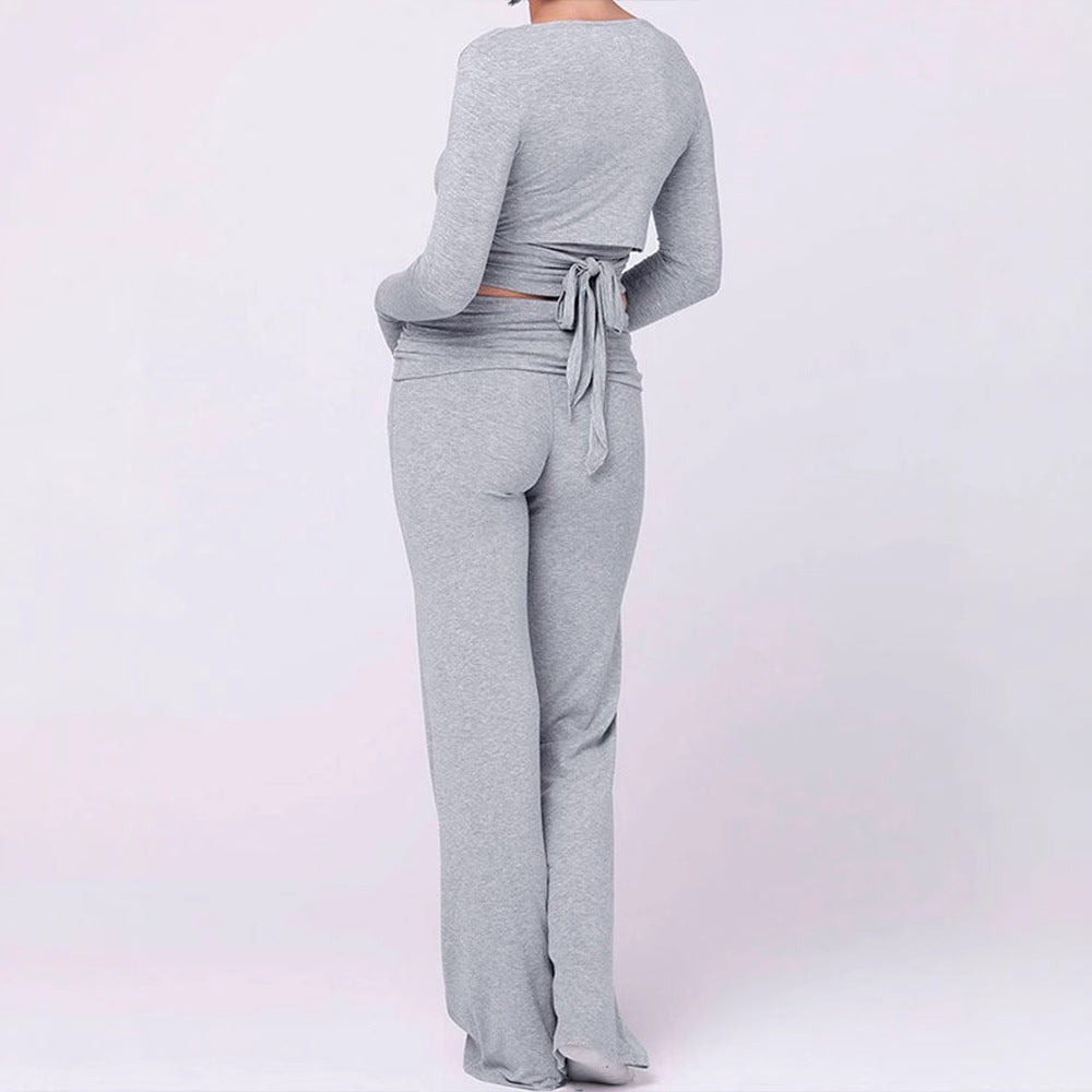 Grey Top And Pant Co-Ord Set