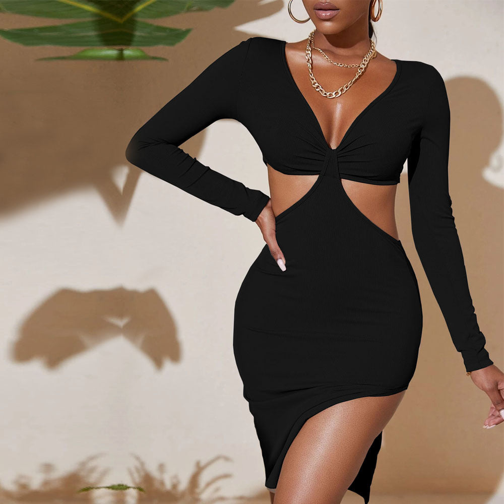 Black Cut-Out Bodycon Dress