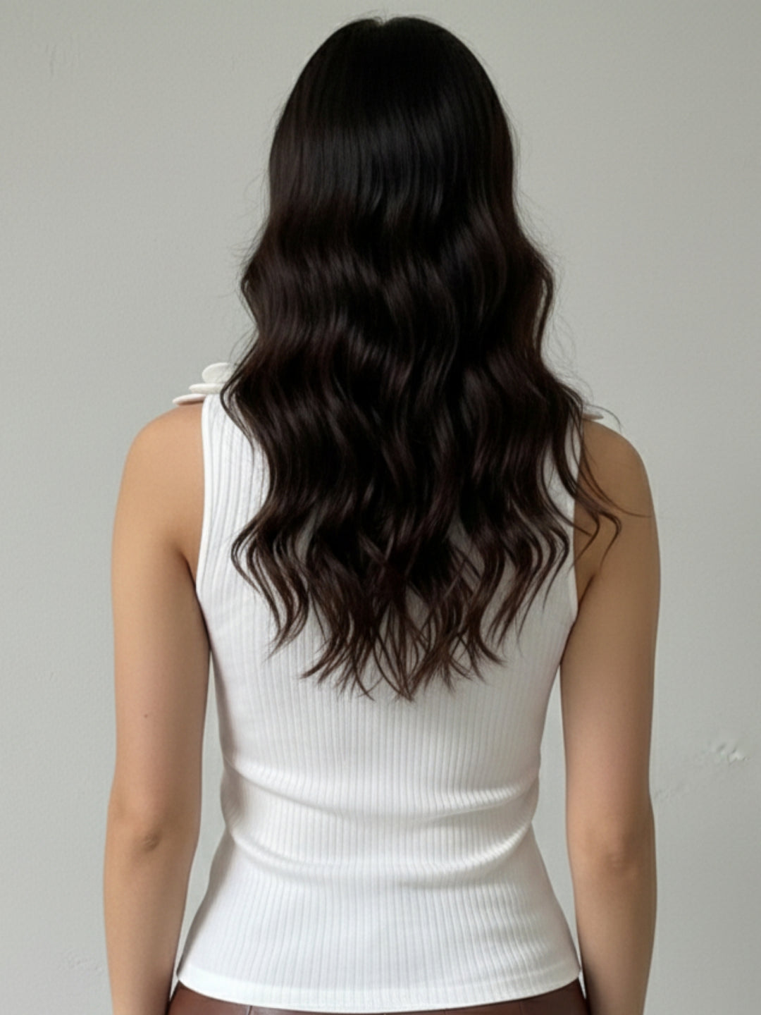 White Floral Embellished Sleeve Fitted Top