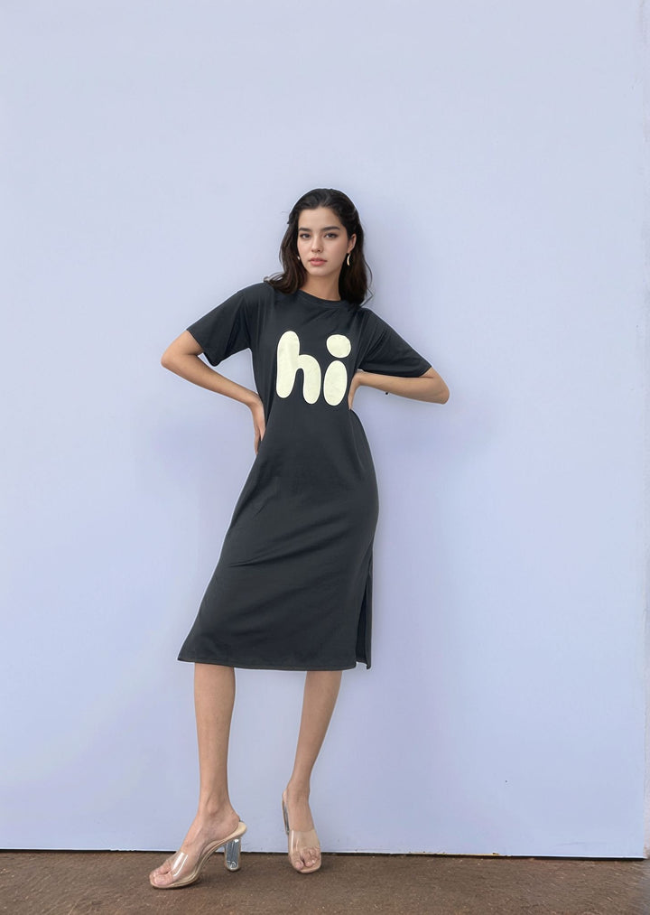 Long Line Black Dress