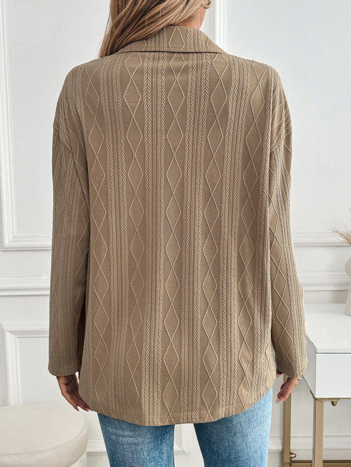 Brown Full Sleeve Collared Front Buttoned Shirt