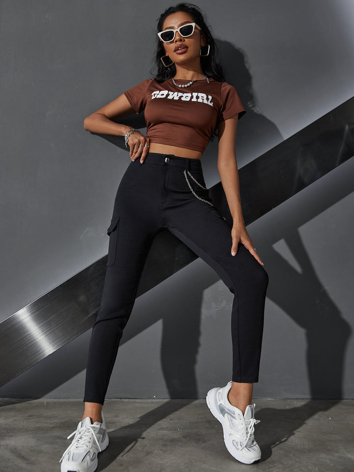 Black Side Patch Pocket Denim