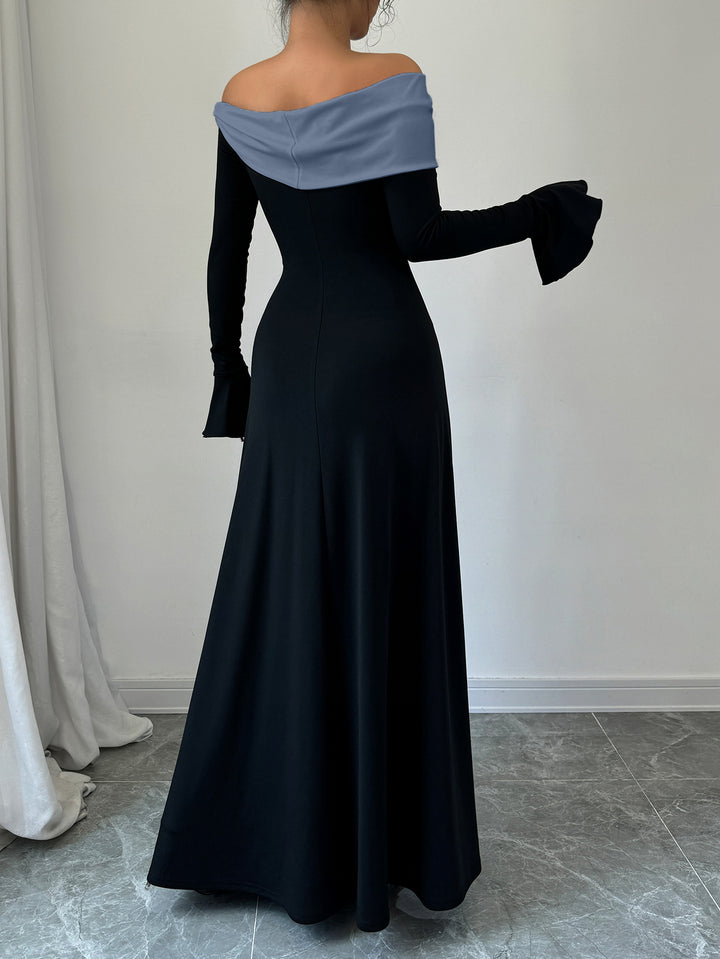 Black Full Sleeve Off Shoulder Dress