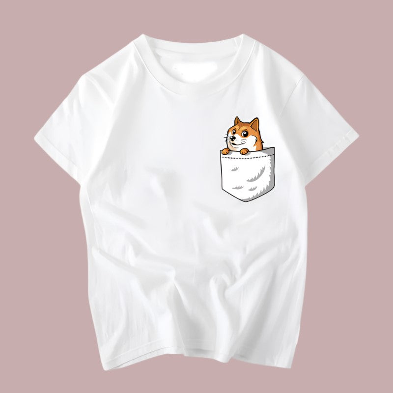 White Graphic Print T-shirt
