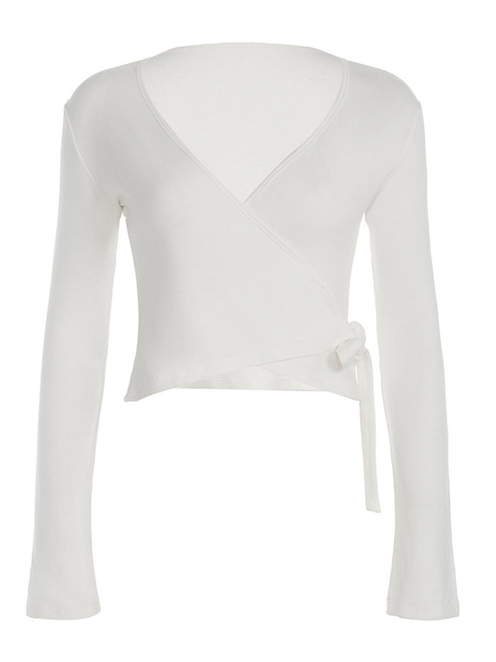 V Neck Wrap Top