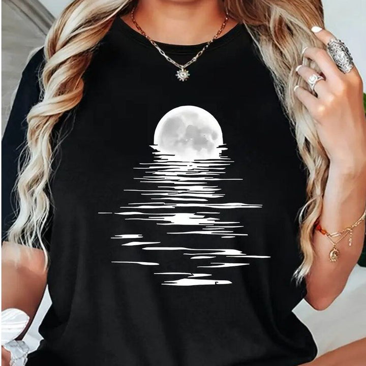 Black Chest Print Graphic Tshirt