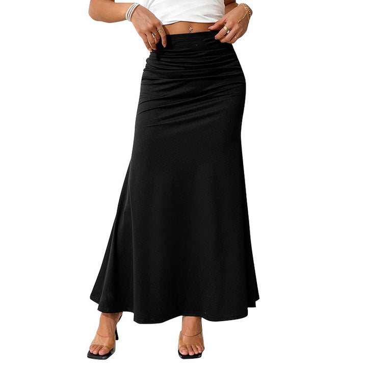 Black Fit And Flare Skirt