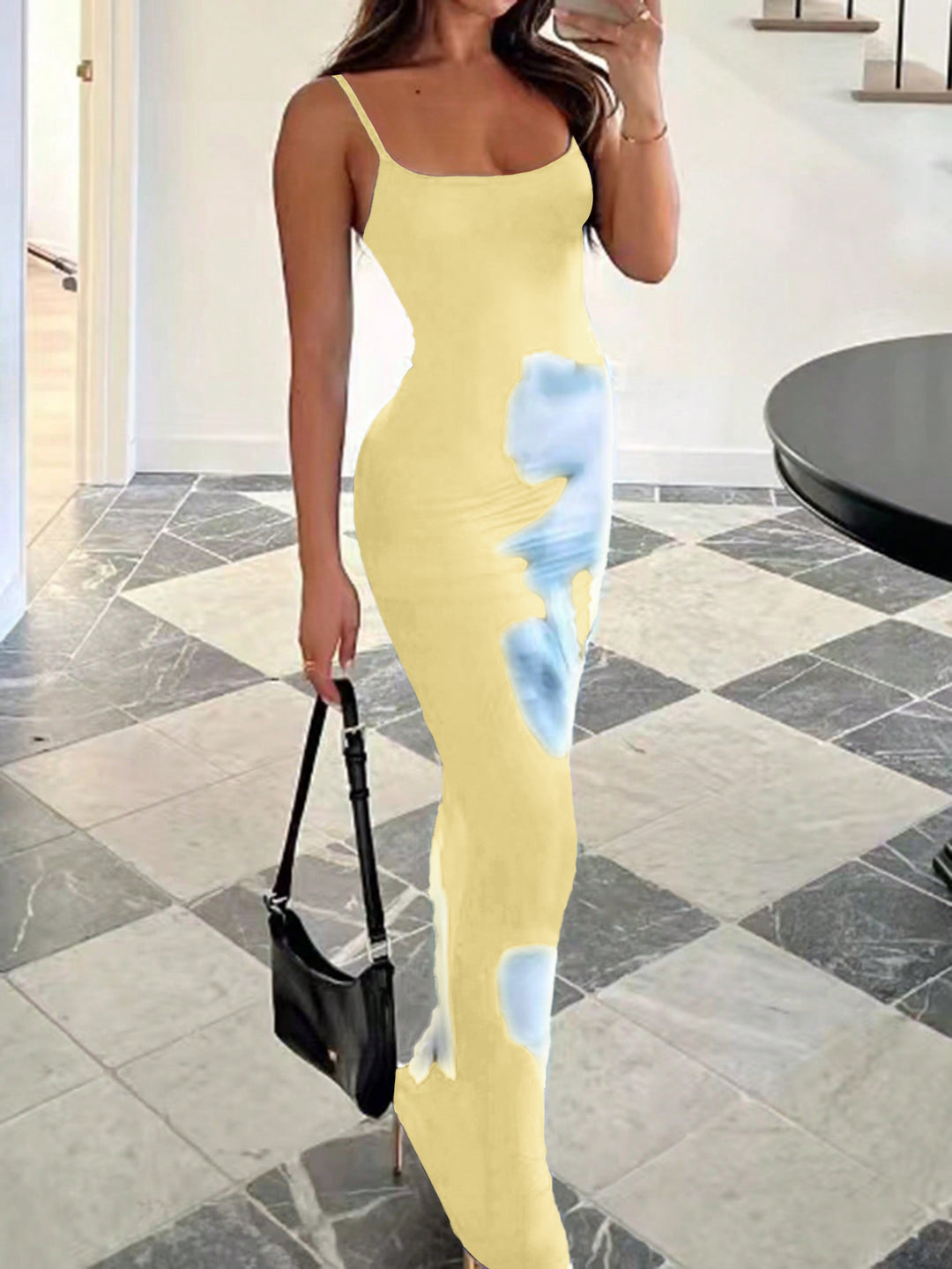 Yellow Large Florla Printed Dress