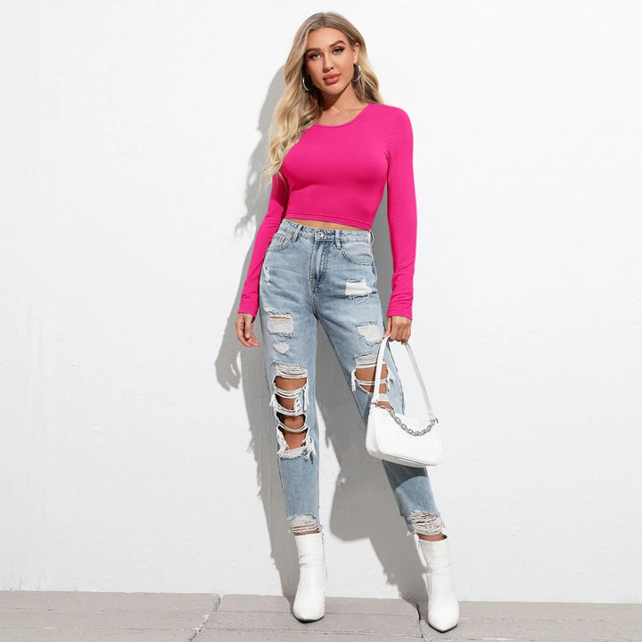 Pink Fitted Top With Back Tie Up