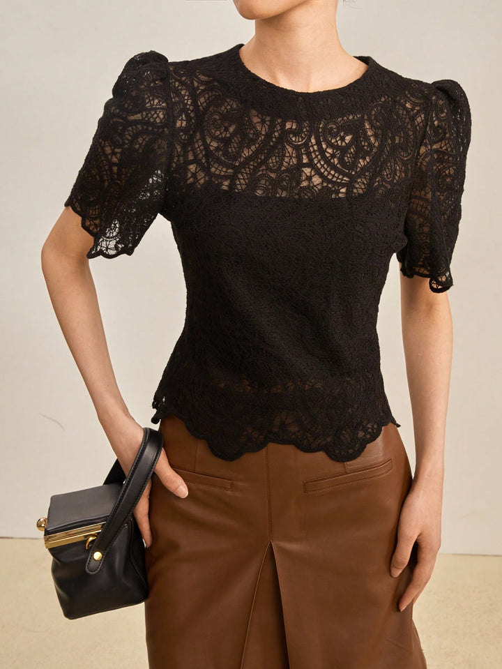 Black Laced Top
