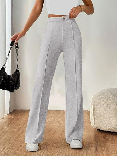 Grey Regular Fit Pants