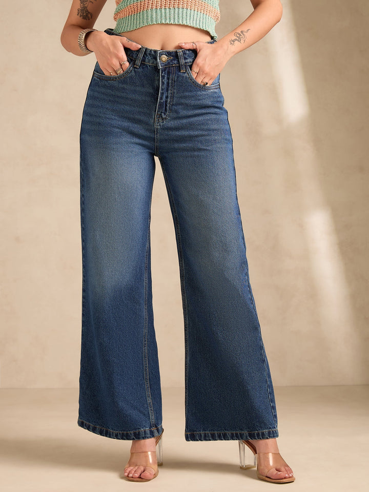 Blue Classic Straight Fit Jeans