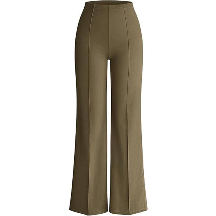 Olive Flared Solid Pant