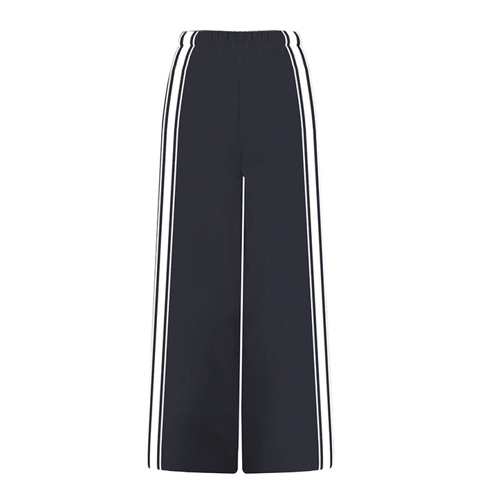 Navy Blue Varsity Side Stripe Sweatpants