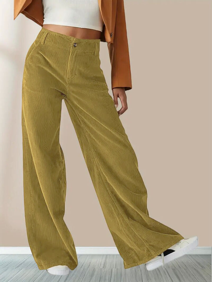 Yellow Straight Leg Trouser
