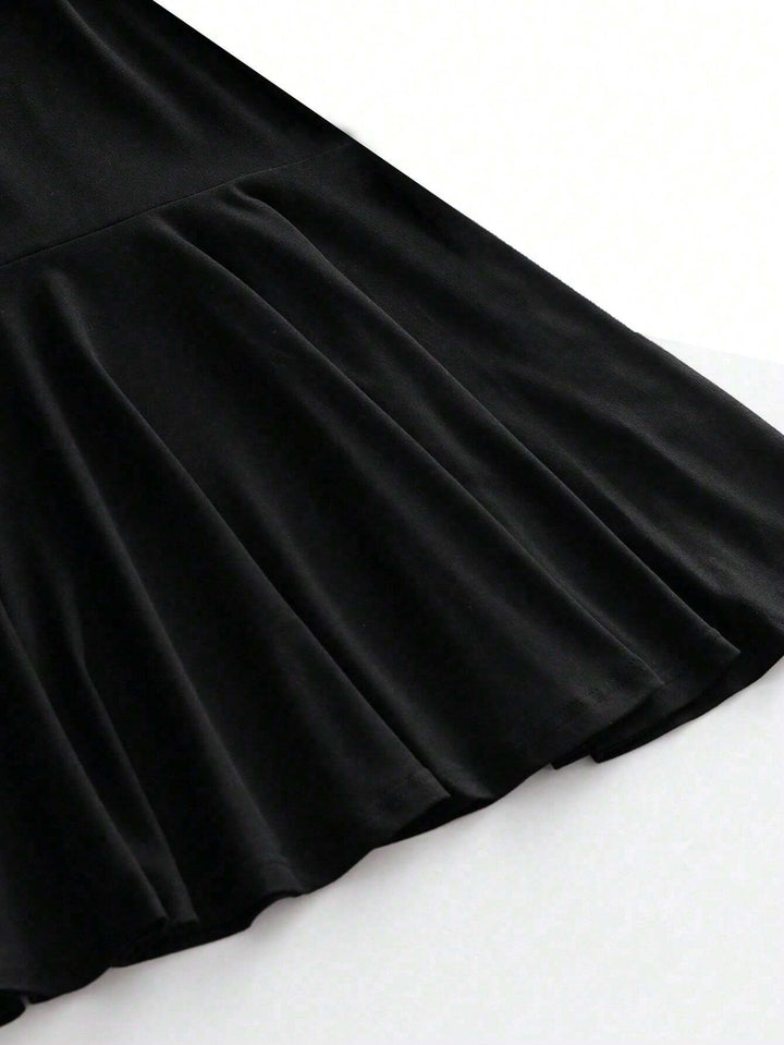 Black Off Shoulder Fitted Dress