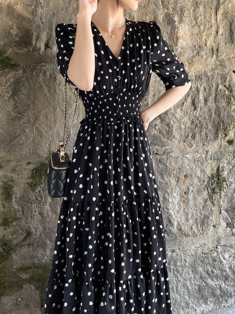 Black Tiered Maxi Dress