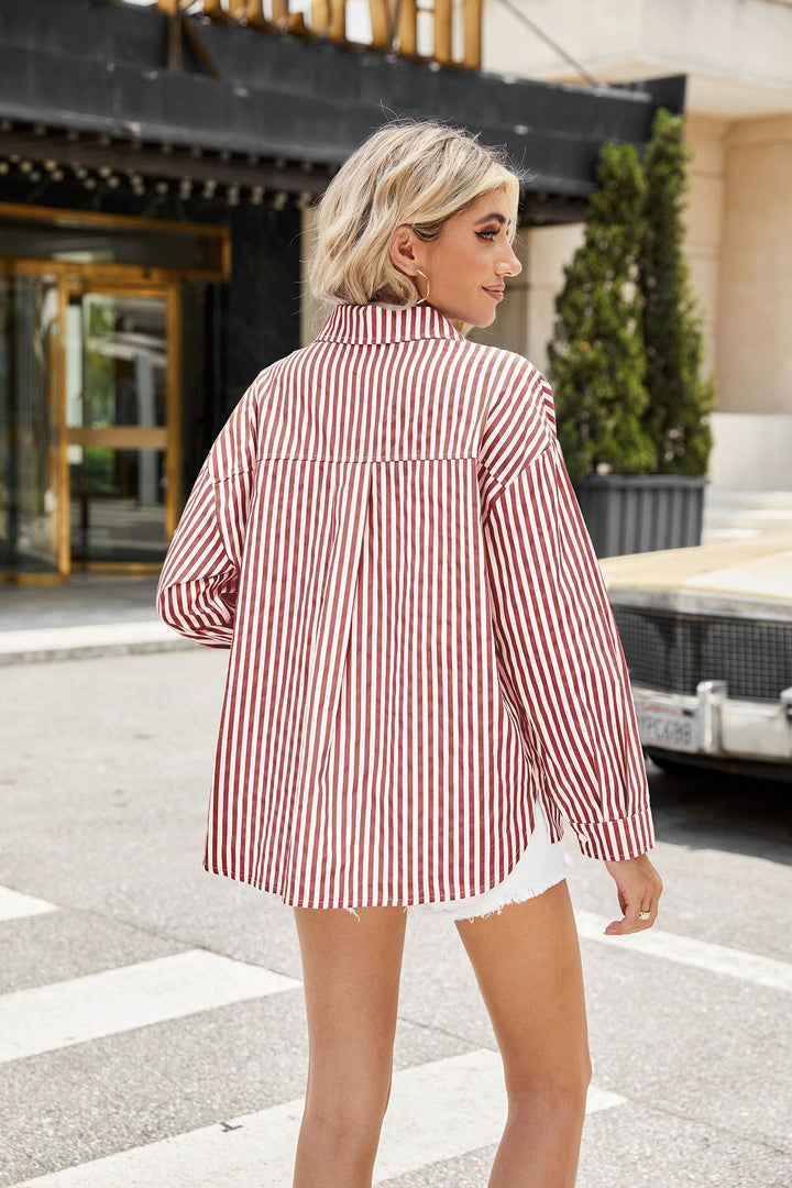Pink Full Sleeve Front Buttoned Shirt