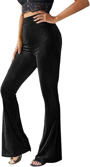 Black Fitted And Flared Trouser