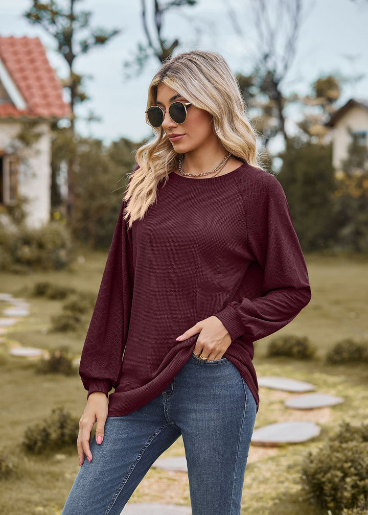 Maroon Full Sleeve Round Neck Sweaters