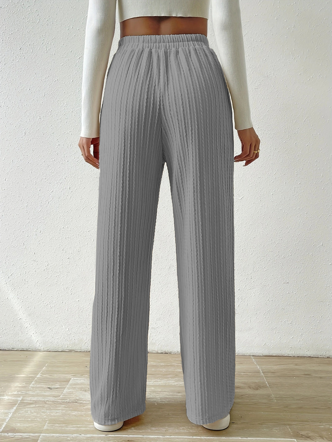 Grey Regular Fit Drawstring Joggers