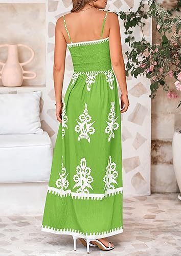 Lime Strappy Contrast Coloured Printed Dress