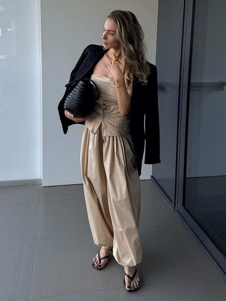 Khaki Ultra Baggy Fit Trousers