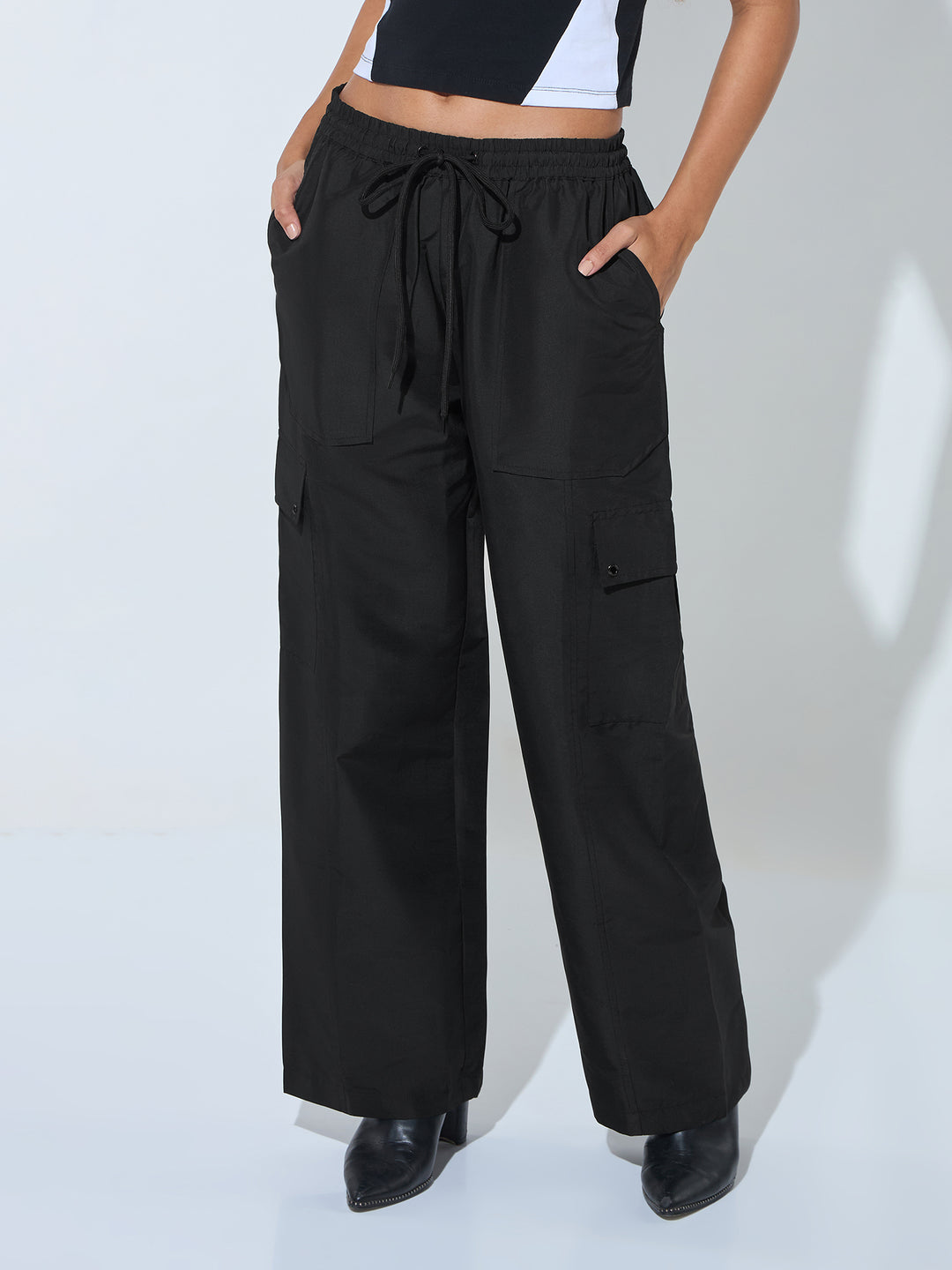 Black Baggy Fit Trouser