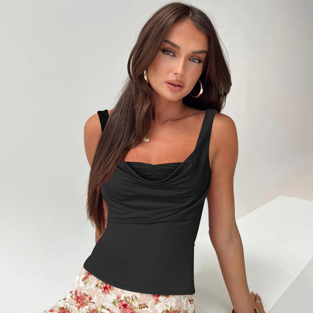 Black Cowl Neck Camisole