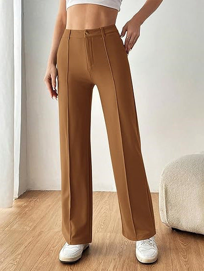 Brown Regular Fit Pants