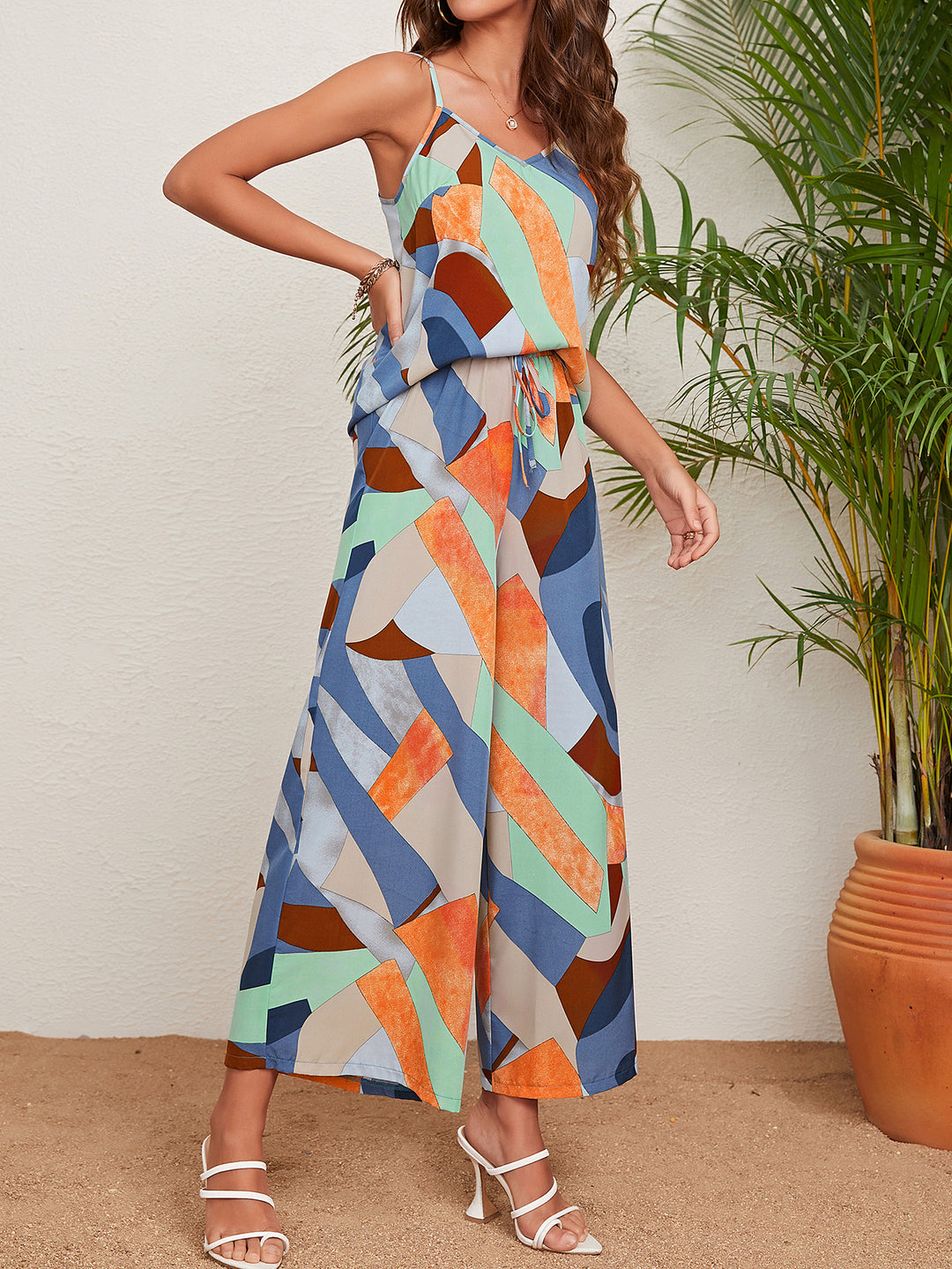 Blue Abstract Print Co-Ord Set
