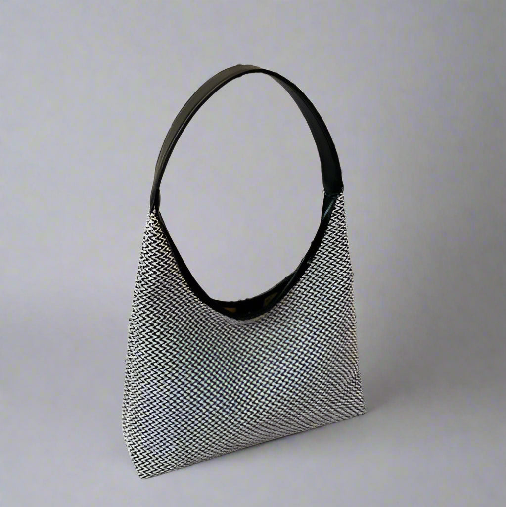 Grey Textured Slouch Hobo